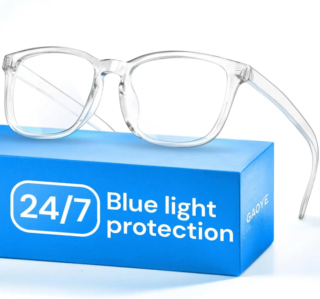 Clear Blue Light Glasses for Computer & Gaming - Anti UV, Scratch-Resistant, Comfort Fit mbzr