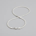 Silver Chain Necklace – Elegant 5mm Link for Women & Men mbzr