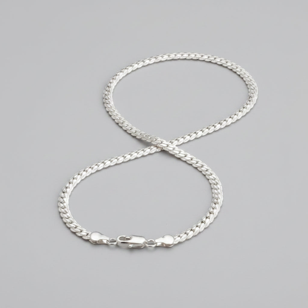 Silver Chain Necklace – Elegant 5mm Link for Women & Men mbzr