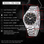 PAGANI DESIGN Retro Luxury Quartz Men Watch Japan Movt 316L All Steel Chronograph Sapphire Mirror Luminous Waterproof Man Watch