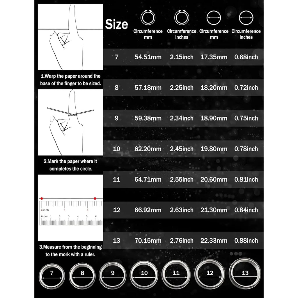 6 Pcs 6/8 MM Black Spinner Rings for Men Women Stainless Steel Fidget Ring Anxiety Stress Relieving Cool Chain Fashion Ring Set Wedding Promise Band Rings Size 7-13