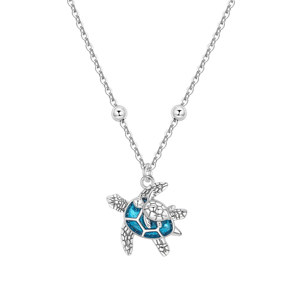 Cycuff Trendy Jewelry 925 Silver Turtle Ocean Necklace Pendant