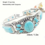 Retro Bohemian Natural Turquoise Bracelet Leisure Wear Exquisite Accessories mbzr