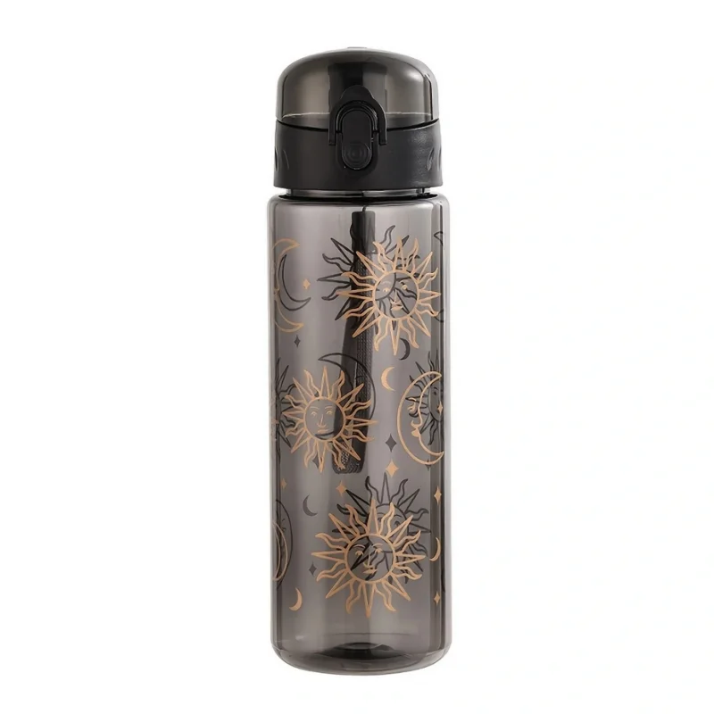 780ml Daisy Flower Plastic Water Bottle Sports Transparent Water Bottle Portable Gym Travel Clear Leakproof Drinking Bottle mbzr
