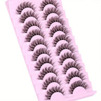 30Pairs 3-Pack  Fluffy False Eyelashes Wispy Lashes 3D Volume Strip Lashes D Curl Fake Eyelashes with Clear Band Eye Lashes mbzr