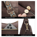 GEMIU Fashionable Women's Bag New Shoulder Bags Casual Tote Bag Cross Body Bags with Adjustable Long Strap Ladies Faux Leather Bag