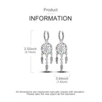 MULA Earrings 925 Sterling Silver Dreamcatcher Snake Bone Drop Earrings For Woman Ladies Wedding Engagement Party Jewelry Gift