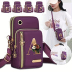 Floral Alphabet Z Printed Fashionable Casual Single-Shoulder Crossbody Bag, New Design Nylon Single-Shoulder Bag for Women