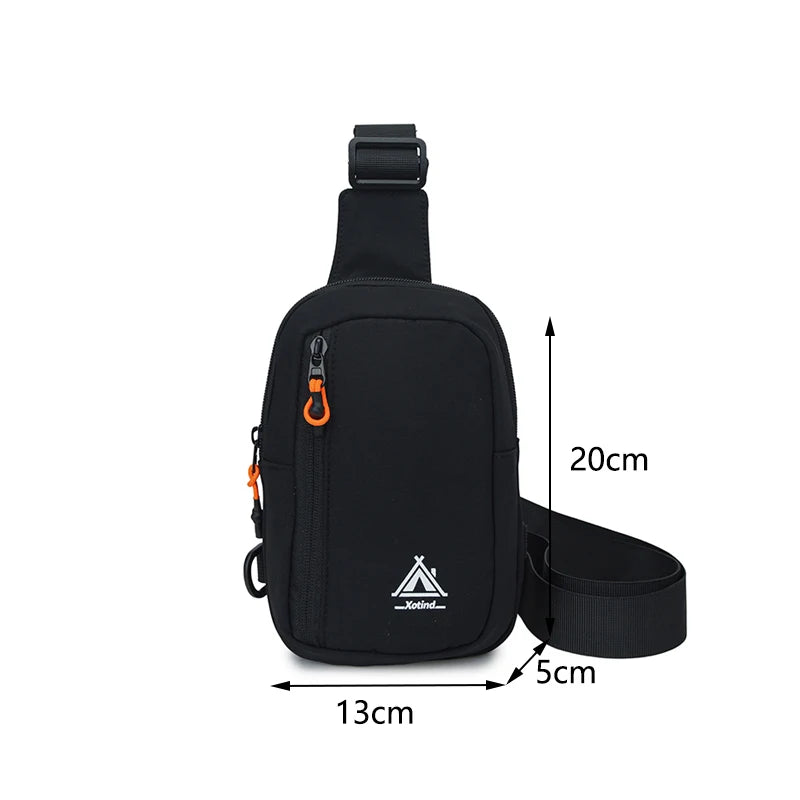 Brand Chest Bag for Men Women Fashion Sling Shoulder Crossbody Bag Nylon Waterproof for Outdoor Running Cycling Travel Phone Bag
