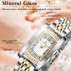 REWARD Luxury Woman Wristwatch Waterproof Luminous Date Diamond Dial Rectangle Watch For Ladies Quartz Women Watches mbzr