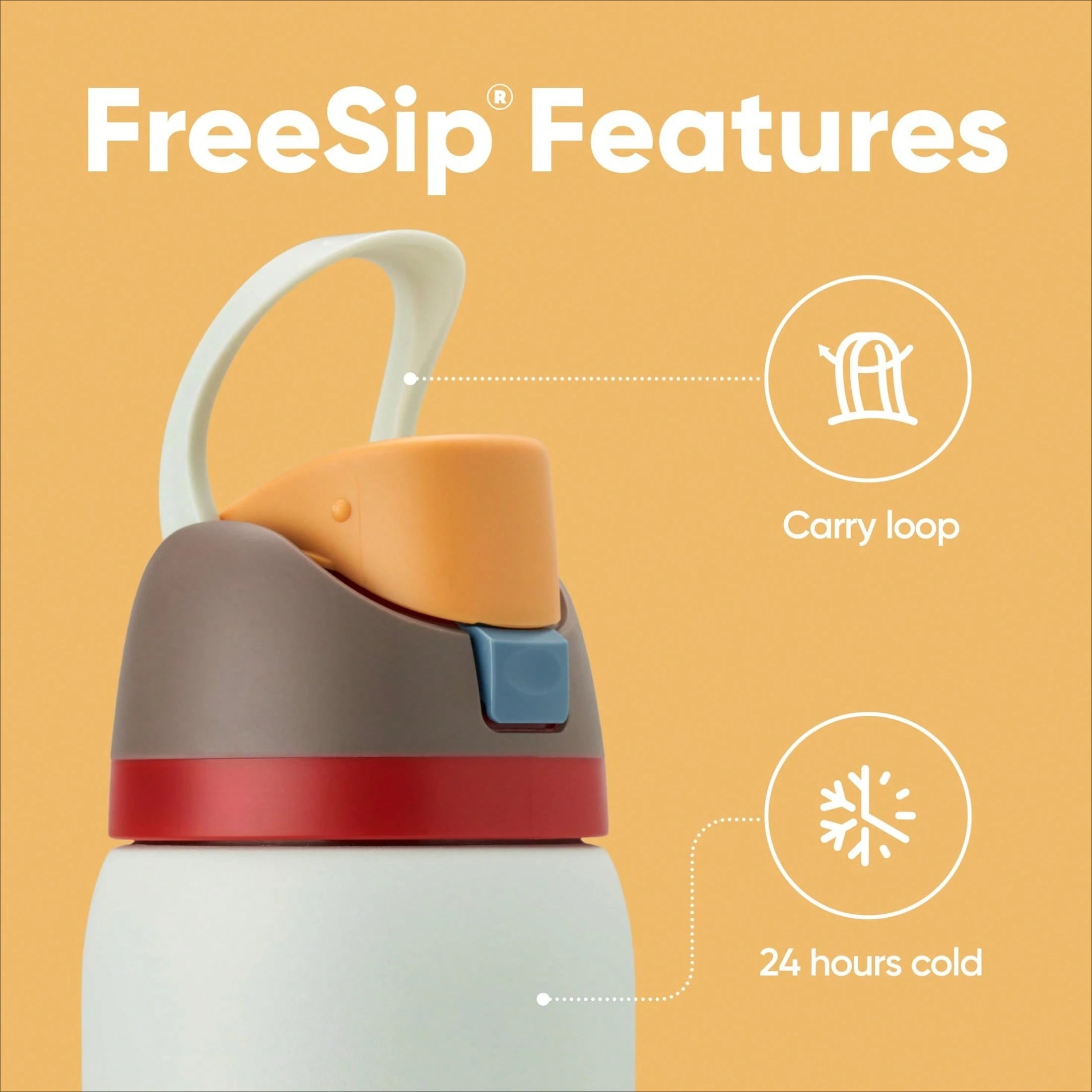 FreeSip Insulated Stainless Steel Water Bottle with Straw for Sports, Travel, and School Sports Water Bottle, 32 oz, Foggy Tide mbzr