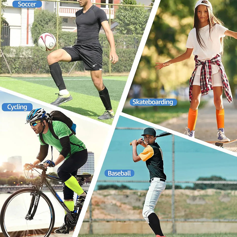 Loogdeel 1PCS Football Shin Guard Socks Sleeves with Foam,Calf Compression Sleeve Honeycomb Pads,Sports Legging&Soccer Equipment mbzr