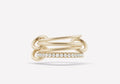 Ring Interlocking Stacked Multi-Layer Stainless Steel Ring Jewelry Copper Zircon Hand Jewelry