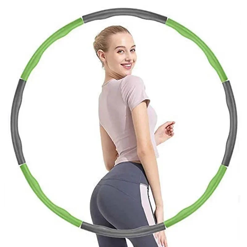 Removable Sports Hoops for Women, Fitness Circle, Rainbow Ball, Massage Exercise, Gym Workout, Fitness Equipment, 6 Sections mbzr