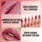 Quicksand Gold Lipstick Fine Glitter lipstick, Moisturizing Silky Mermaid Girl Pink, Long-Lasting Waterproof Grapefruit Orange mbzr