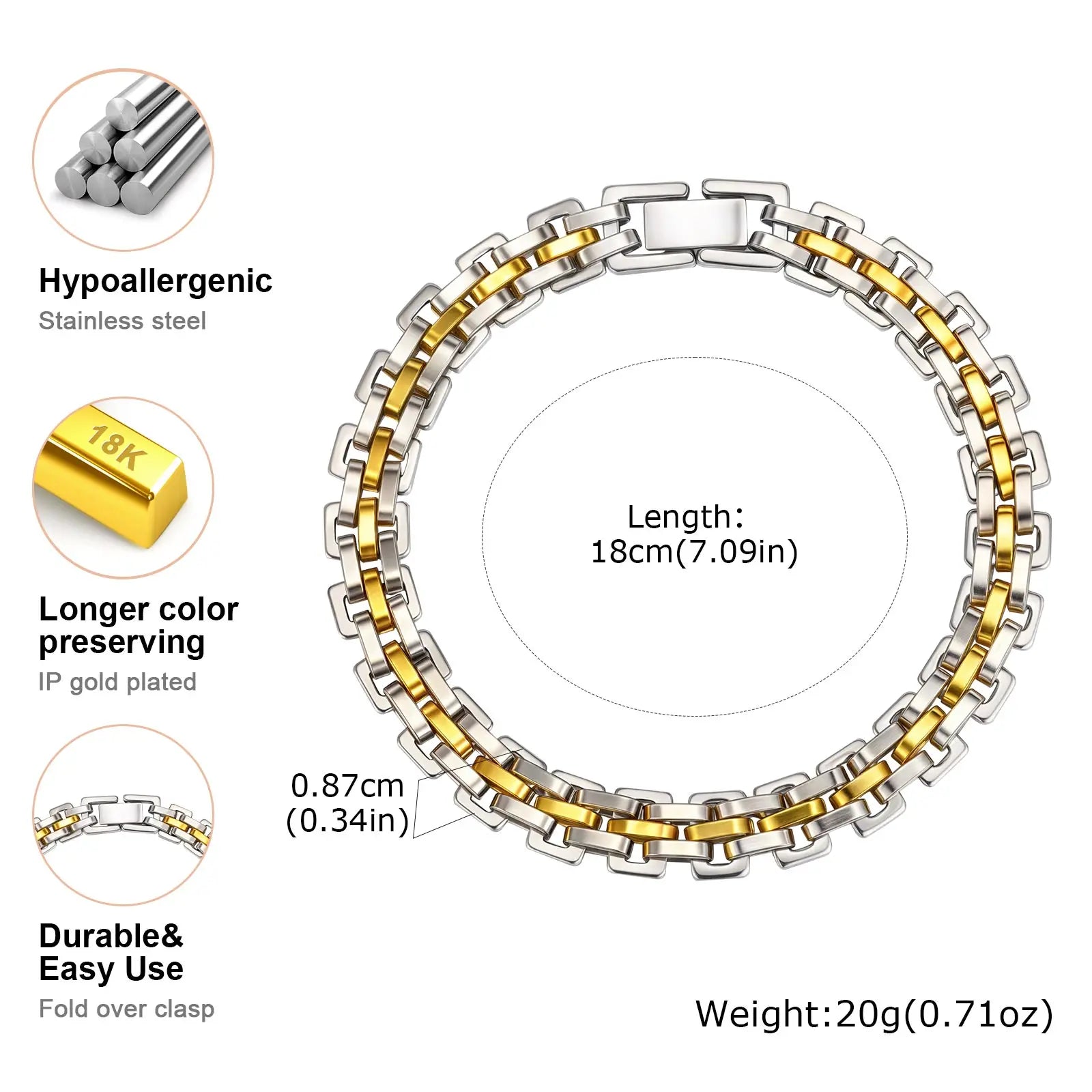 Trendy Watch Strap Bracelet for Women,Waterproof Stainless Steel Bracelets,Fashion Jewelry Party Gifts