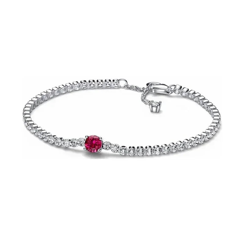 Hot selling 925 Sterling Silver Exquisite Stars Heart-shaped All Zircon Tennis Bracelet Luxurious Charm Bracelet Surprise Gifts mbzr