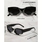 Y2K Retro Cat-Eye Fashion Glasses with Snake Pattern
