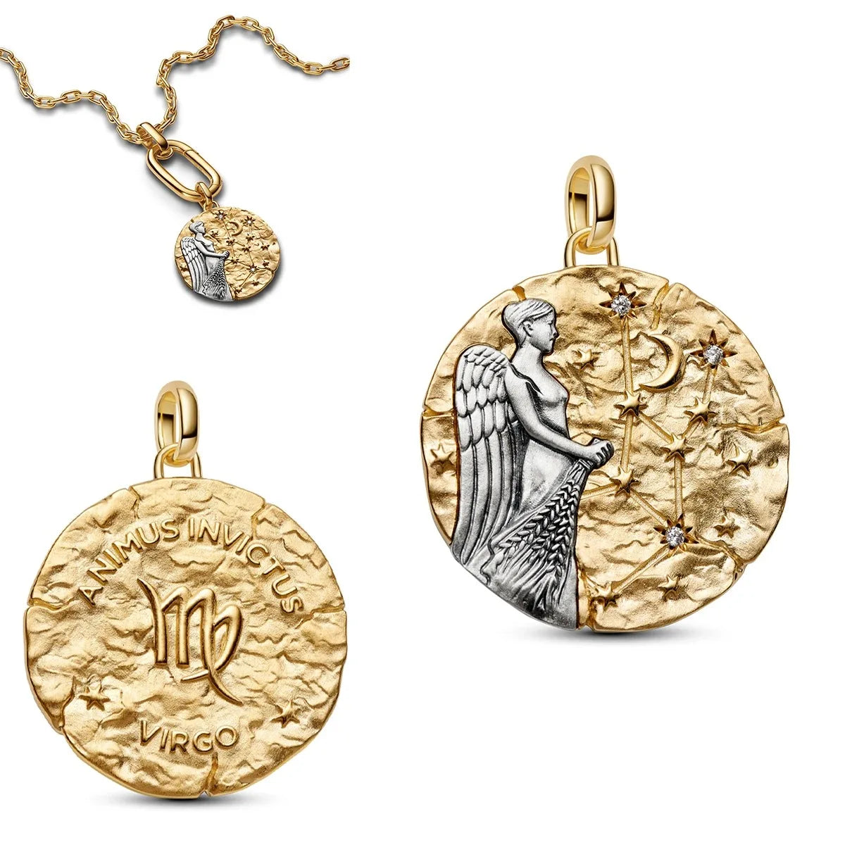 925 pure silver constellation pendant with relief texture of ghostly skull. Suitable for bracelets and necklaces. Jewelry.