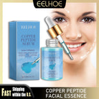 EELHOE 30ml Copper Peptide Facial Serum Moisturizing Firming Face Skin Increase Elasticity Anti Wrinkle Lines Daily Facial Care mbzr