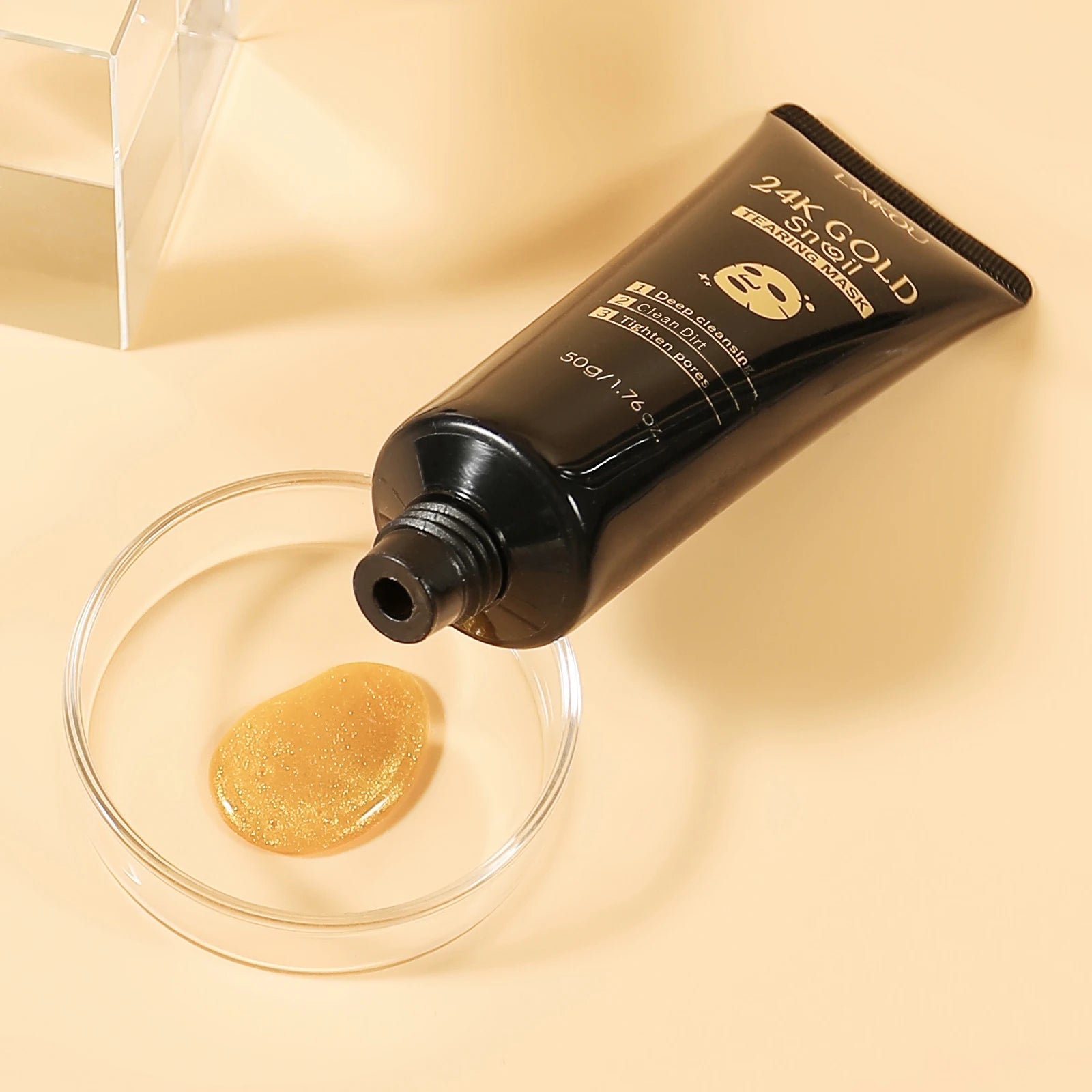 LAIKOU 24K Gold Snail Peel-Off Mask 3PCS Deep Cleansing Pore Tightening Blackhead Removal Detoxifying Facial Treatment 50g mbzr