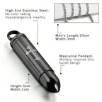 Cross Bullet Memorial Cremation Necklace Pendant Men Women Urn Jewelry For Ashes