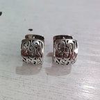 Real 925 Silver Minimalist Hollow Auspicious Clouds Hoop Earrings for Women Vintage Fine Jewelry Chinese Style Accessories mbzr