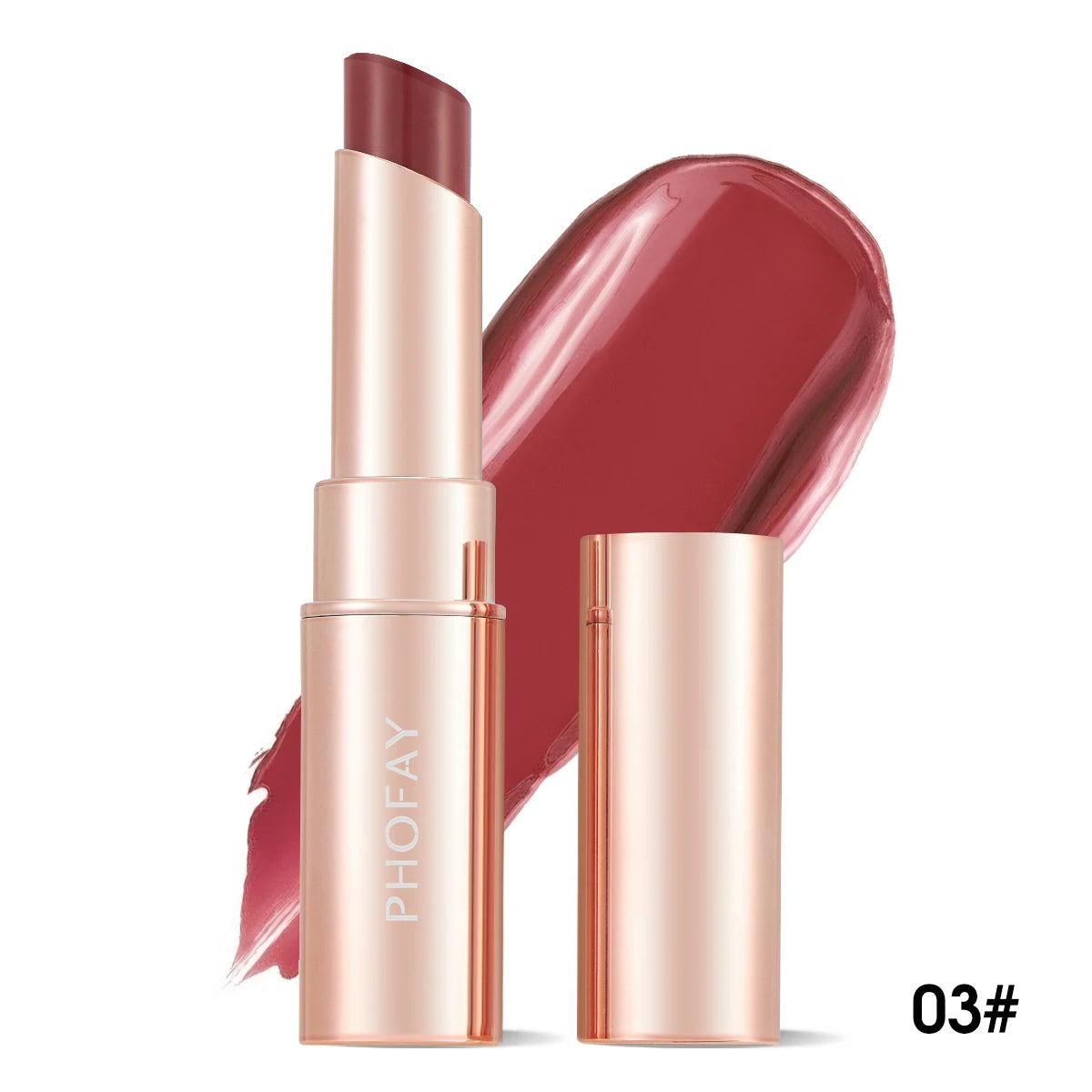 PHOFAY 8- Lipstick red brown lipstick waterproof moisturizing mirror lipstick lip gloss natural long-lasting makeup Valentine's mbzr
