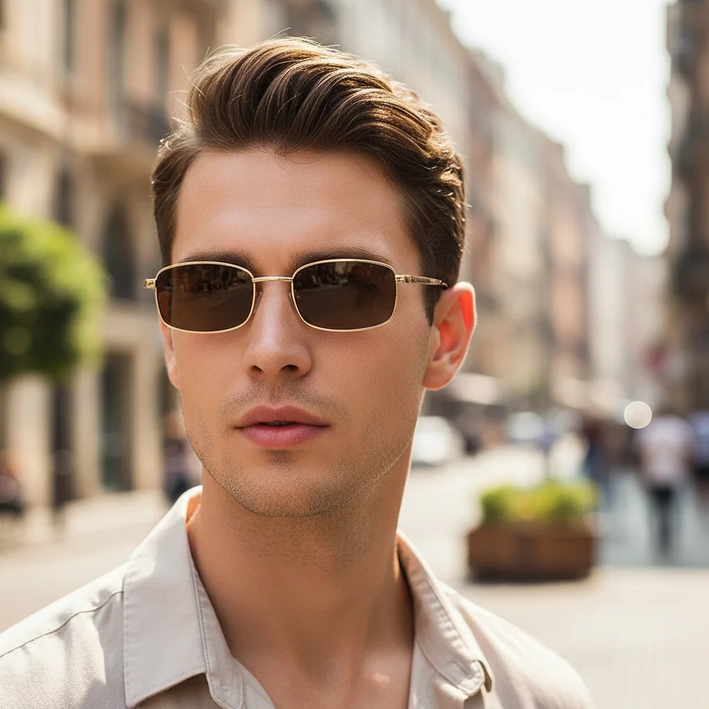 New Small Square Sunglasses - Stylish Metal-framed Sunglasses - Uv Protection1008