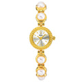 YaLaLuSi Vintage Gold  Green Women Watch  Inlaid Chain Bracelet Elegant Ladies Quartz  Wristwatch With Gift Box