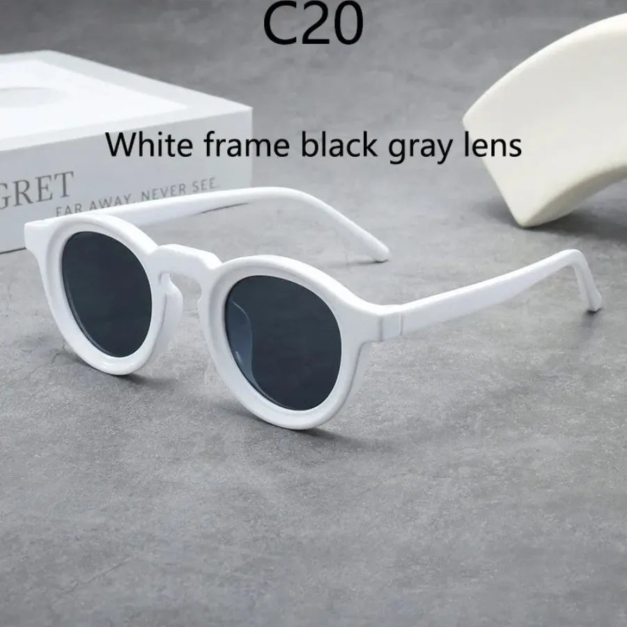2025 Retro Thick Framed Oval Sunglasses For Men American Style Gray Eyewear Retro Leopard Print Glasses UV400 Prescription