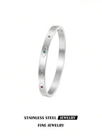 Gold Plated Stainless Steel Evil Eye Cuff Bracelet Bohemian Style For Women