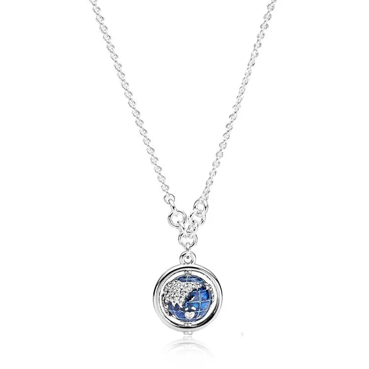 Heart-Shaped 925 Sterling Silver Love Snowflake Star Zircon Charm Necklace – Women's Lovers' Holiday, Wedding Gift Jewelry mbzr