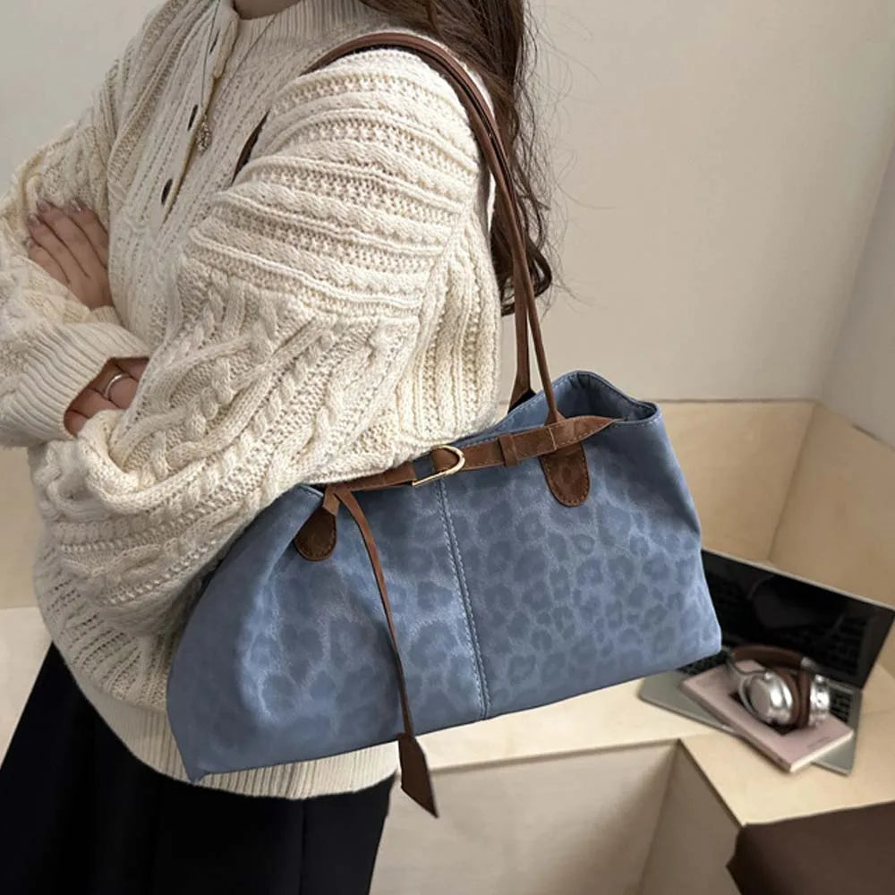Leopard PU Leather Shoulder Bags for Women 2026 Luxury Designer Brand Trend Tote Bag Females Short Handle Handbags and Purses