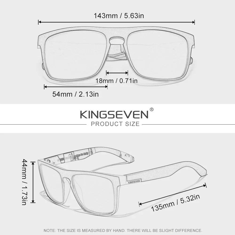 KINGSEVEN Sports Square Frames Sunglasses Women Men Driving Polarized UV400 Outdoor Protective Fashion Glasses Causal Eyewear