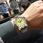 POEDAGAR Original Business Man Wristwatch Waterproof Luminous Date Week Casual Watch For Men Quartz Leather Luxury Fashion Men's Watches Reloj mbzr