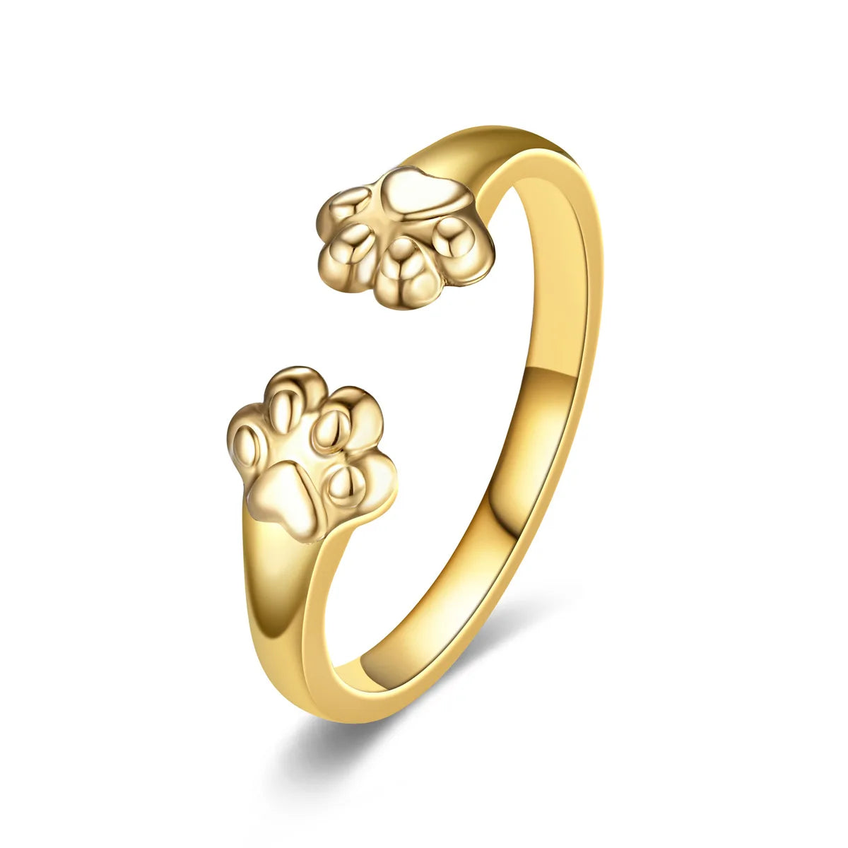 Fashion Stainless Steel Cat Claw Ring with Adjustable Opening For Women