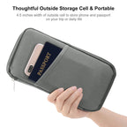 Travel Passport Wallet 12Cells Ticket ID Credit Card Holder Water Repellent Documents Phone Organizer mbzr