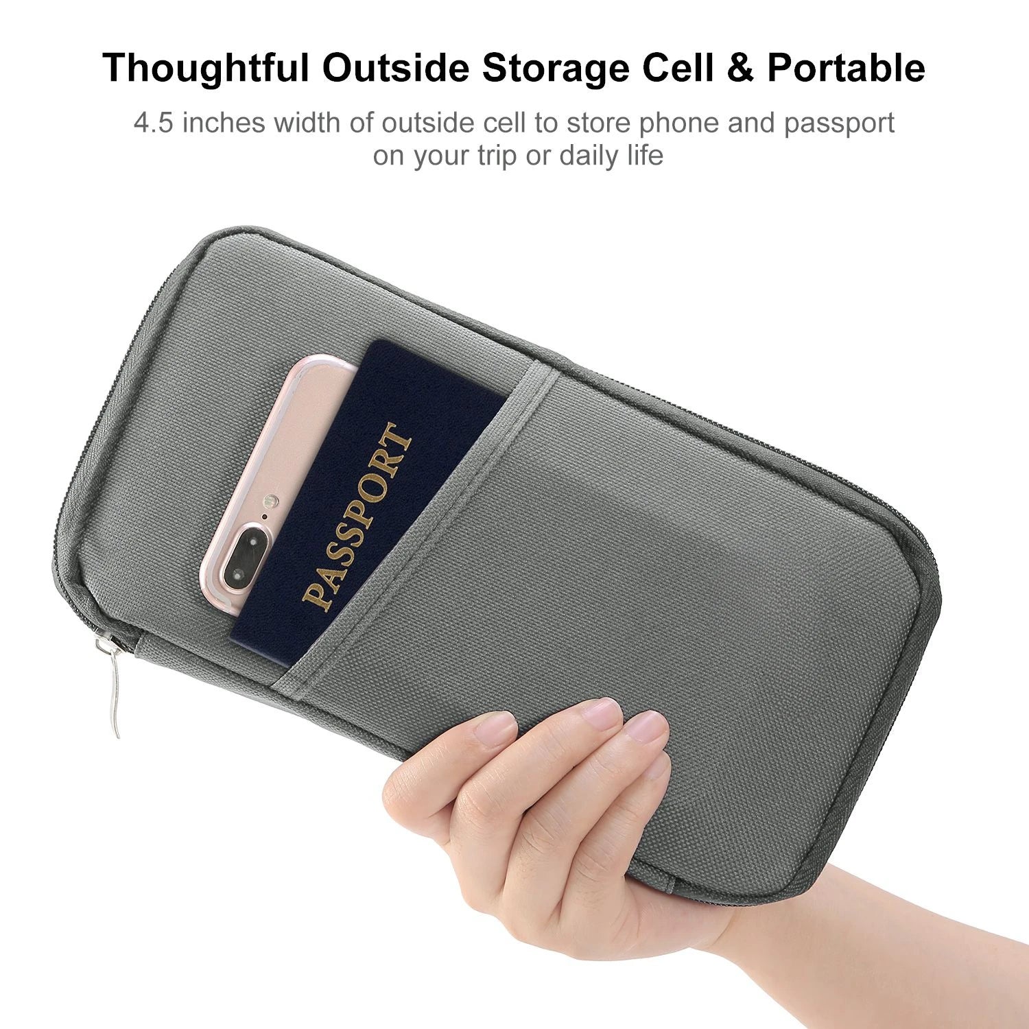 Travel Passport Wallet 12Cells Ticket ID Credit Card Holder Water Repellent Documents Phone Organizer mbzr