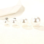 925 Sterling Silver freshwater pearl Earrings 6/8/10/12For Women Classic Geometric Twisted Line Earrings Jewelry