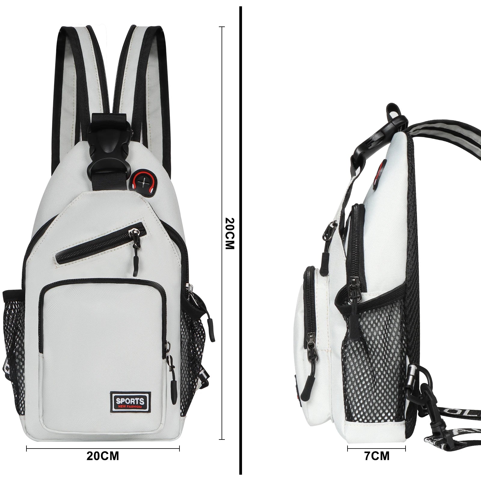 Large Capacity Chest Sloping Backpack Fashionable Sports Leisure Design Multifunctional mbzr