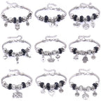 2025 New Charm Bracelet & Bangles Jewelry white butterfly Crown Beads Bracelets Brands Bracelets Fit Women Girl Gift