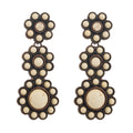 European and American Exaggerated Turquoise Earrings, Retro and Fashionable New Geometric Multi-layer Long Earrings Wholesale mbzr
