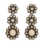 European and American Exaggerated Turquoise Earrings, Retro and Fashionable New Geometric Multi-layer Long Earrings Wholesale mbzr