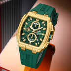 Fashion Men's Wrist Watch,Luxury Chronograph Waterproof Date Dress Watch for Men with Silicone Rubber Strap mbzr
