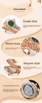 Fashion Diamond BIFANXI New Quartz Watch Women Unique Snake Shape European American Bracelet Watches Wire Braided Lady Wristatch