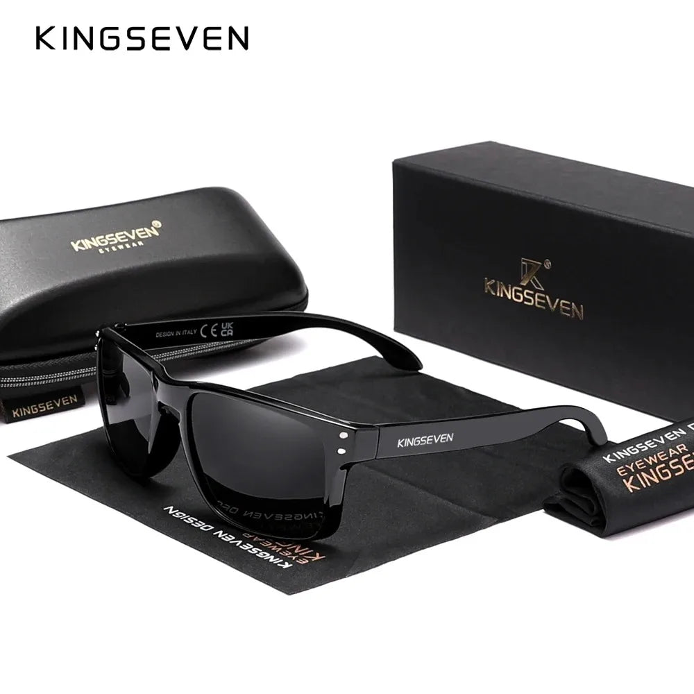 KINGSEVEN Rectangle Retro TR90 Polarized Sunglasses Cycling UV400 Climbing Anti-glare Outdoor Sports Eyewear