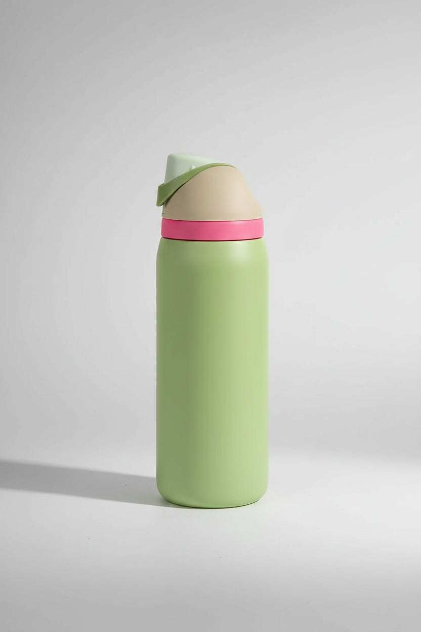 Owalaa avocado green 32oz/945ml stainless steel insulated water bottle with straw,for daily sports outdoor,perfect gift mbzr