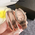 Women's Watches, 2026 Italian Trendy New Watch Models, Fashionable Creative Snake-shaped Bracelet Steel Style, Ladies' Personalized Diamond-Inlaid Snake-shaped Quartz Watch, High-end Brand Luxury Watch, Quartz Wristwatches mbzr
