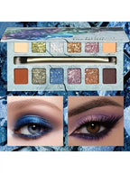12-color eyeshadow palette, mirror packaging, pearlescent shimmer, stage makeup effect, long-lasting, easy to apply, waterproof mbzr